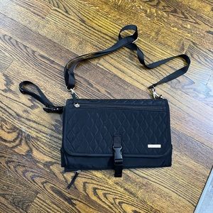 Portable baby changing pad crossbody